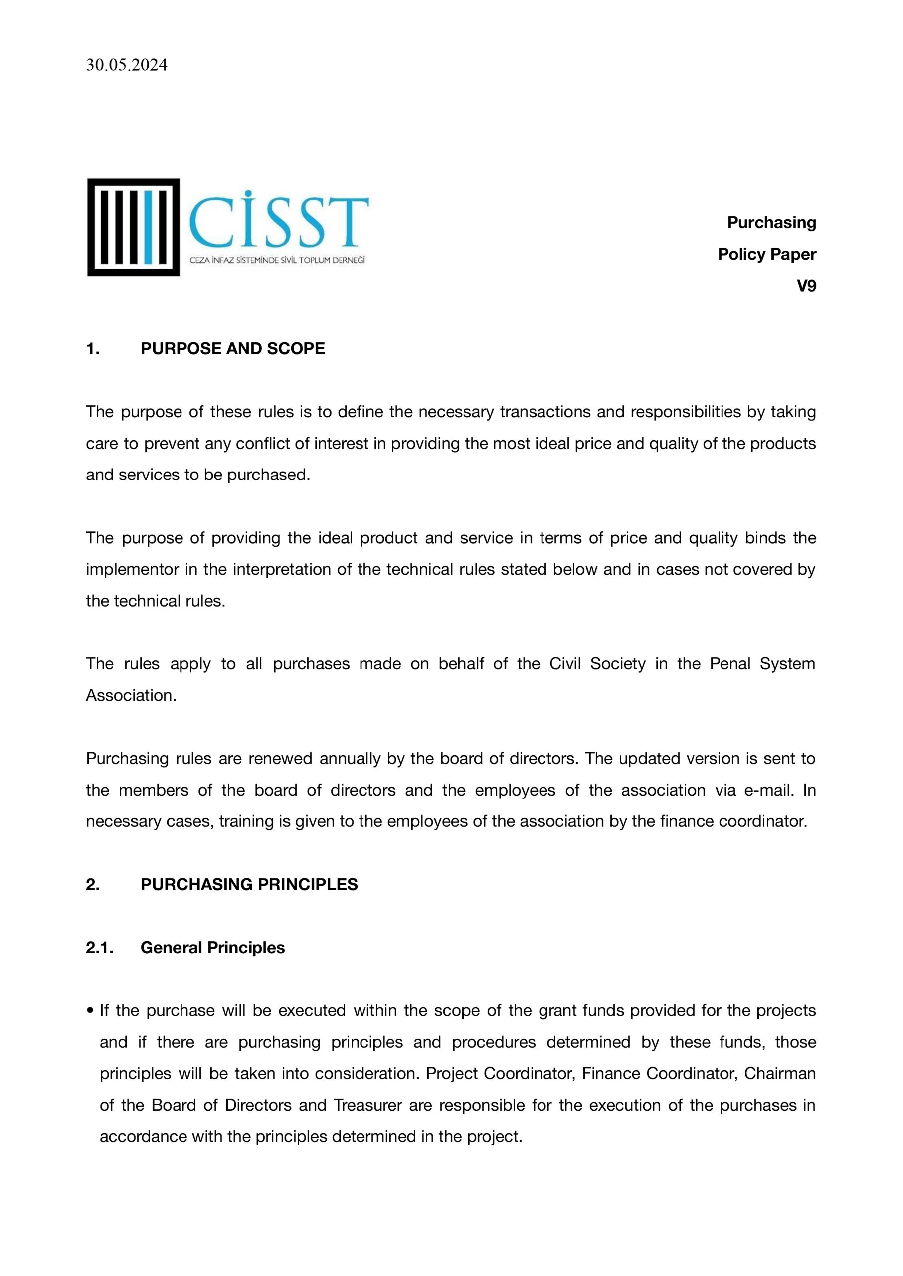 Purchasing Policy