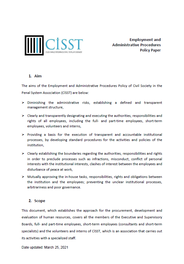 Policy Paper On Employment And Administrative Procedure