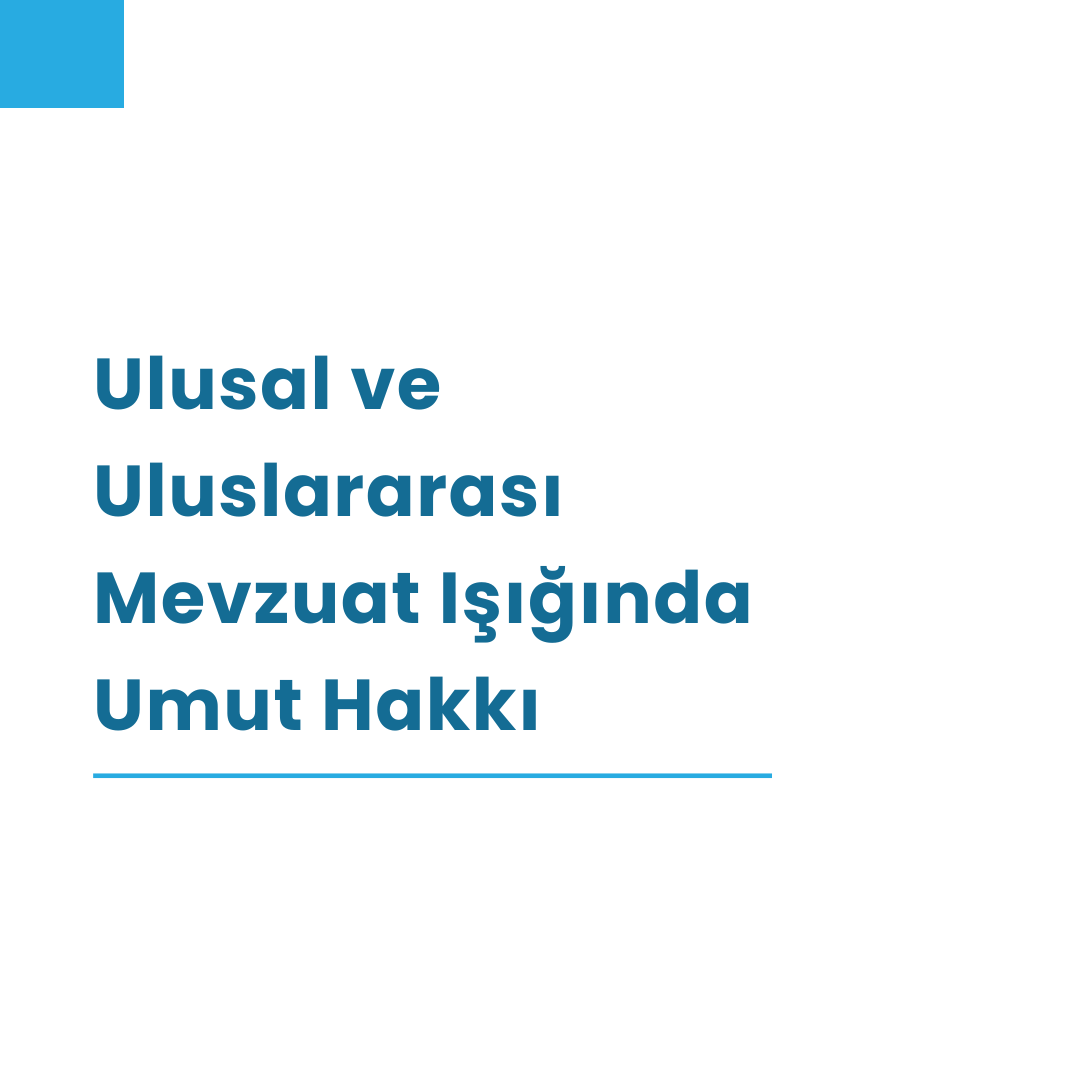 Ulusal ve Uluslararası Mevzuat Işığında Umut Hakkı